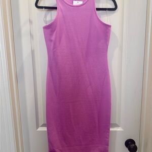 Pink Sleeveless Midi Dress